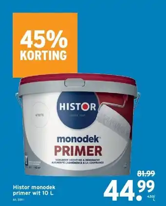 GAMMA Histor monodek primer wit 10 l aanbieding