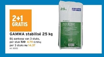 GAMMA Gamma stabilisé 25 kg aanbieding