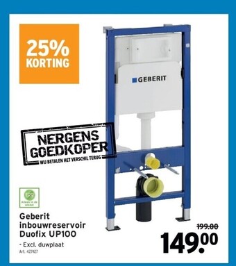 GAMMA Geberit inbouwreservoir duofi x up100 aanbieding