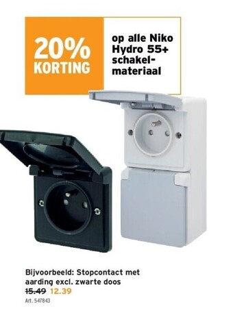 GAMMA Stopcontact met aarding excl. zwarte doos aanbieding
