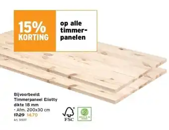 Timmerpaneel eliotty dikte 18 mm