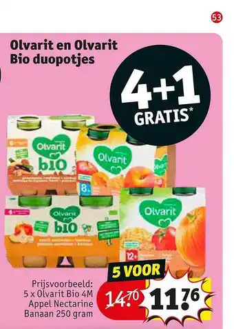 Kruidvat Olvarit En Olvarit Bio Duopotjes aanbieding