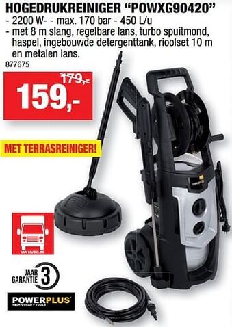 Hubo Powerplus hogedrukreiniger powxg90420 aanbieding