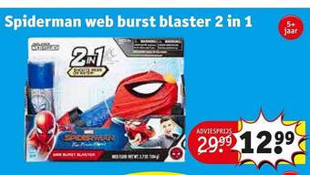 Kruidvat Spiderman Web Burst Blaster 2 In 1 aanbieding