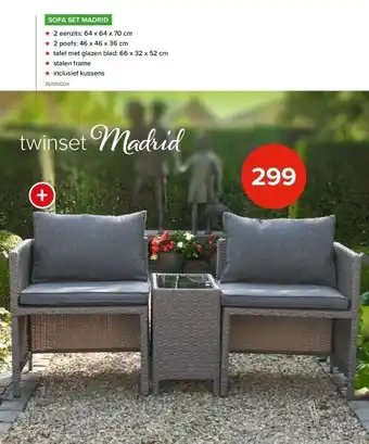 Euroshop Sofa set madrid aanbieding