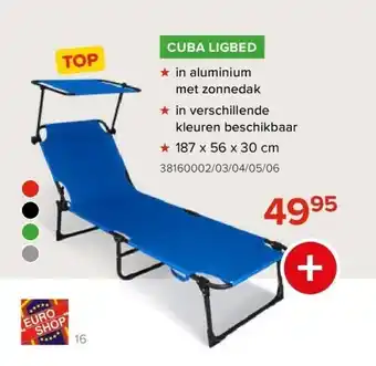 Euroshop Cuba ligbed aanbieding