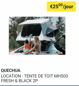 Decathlon Quechua location- tente de toit MH500 fresh & black 2P aanbieding