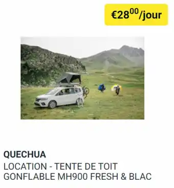 Decathlon Quechua location- tente de toit gonflable MH900 fresh & blac aanbieding