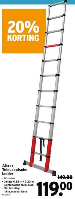 GAMMA Altrex telescopische ladder aanbieding