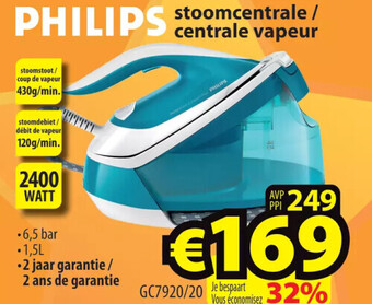 Philips stoomcentrale/ centrale vapeur