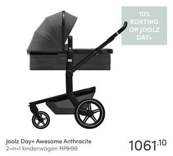 Baby & Tiener Joolz day+ awesome anthracite 2-in-1 kinderwagen aanbieding