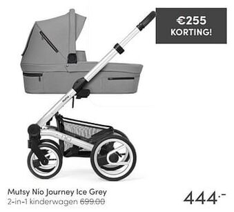 Baby & Tiener Mutsy nio journey ice grey 2-in-1 kinderwagen aanbieding