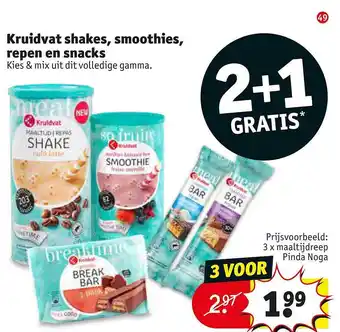 Kruidvat Kruidvat Shakes, Smoothies, Repen En Snacks aanbieding