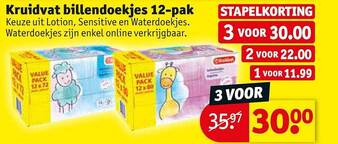Kruidvat Kruidvat Billendoekjes 12-pak aanbieding