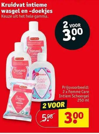 Kruidvat Kruidvat Intieme Wasgel En -doekjes 250ml aanbieding