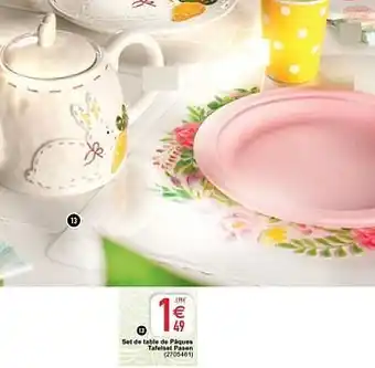Set de table de pâques tafelset pasen