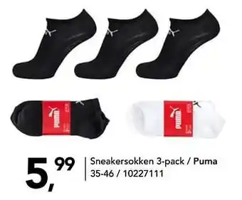 Bristol Sneakersokken 3-pack - puma aanbieding