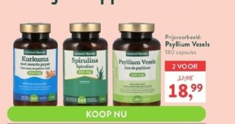 Holland & Barrett Psyllium vezels 180 capsules aanbieding