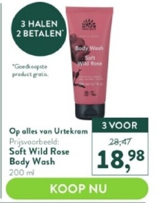 Holland & Barrett Soft wild rose body wash 200 ml aanbieding