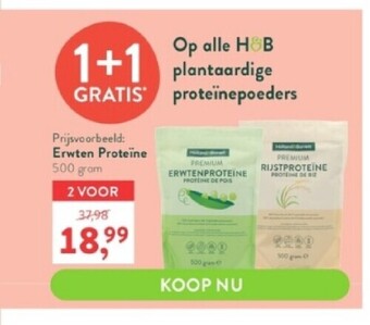 Holland & Barrett Erwten proteine 500 gram aanbieding