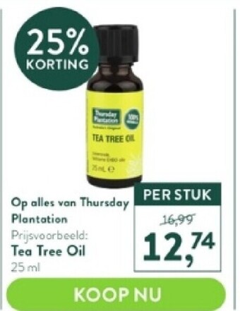 Holland & Barrett Tea tree oil 25 ml aanbieding