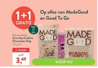 Holland & Barrett Crunchy cookies chocolate chip 142 gram aanbieding