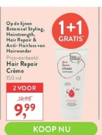 Holland & Barrett Hair repair crème 150 ml aanbieding