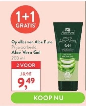 Holland & Barrett Aloë vera gel 200 ml aanbieding