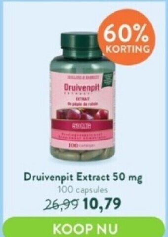 Holland & Barrett Druivenpit extract 50 mg 100 capsules aanbieding