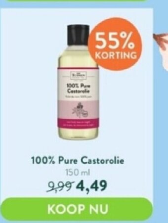Holland & Barrett 100% pure castorolie 150 ml aanbieding