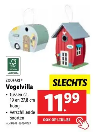 Lidl Zoofari vogelvilla slechts aanbieding