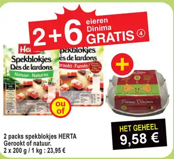 Herta 2 packs spekblokjes 2 x 200g
