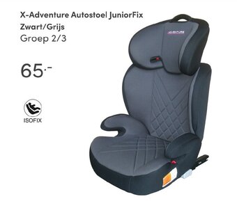 Baby & Tiener X-Adventure Autostoel JuniorFix Zwart/Grijs aanbieding