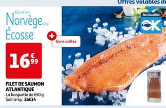 Auchan Filet De Saumon Atlantique aanbieding
