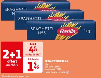 Auchan Barilla Spaghetti 1kg aanbieding