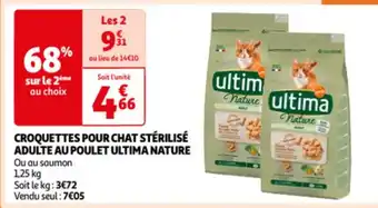 Auchan Croquettes Pour Chat Sterilise Adulte Au Poulet Ultima Nature aanbieding