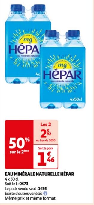 Hepar eau minerale naturelle 4 x 50cl