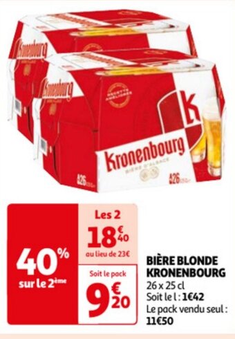Auchan Kronenbourg biere blonde 26 x 25cl aanbieding