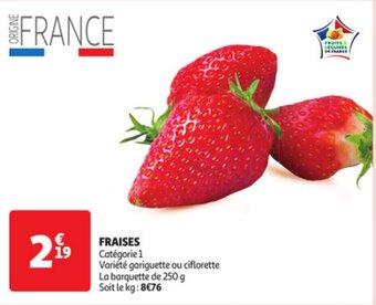 Auchan Fraises 250g aanbieding