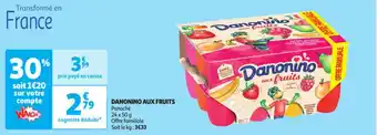Auchan Danonino aux fruits 24 x 50g aanbieding