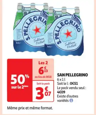 Auchan san pellegrino 6x1L aanbieding