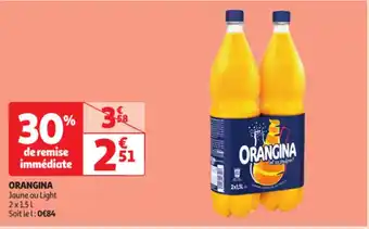 Auchan Orangina jaune ou light 2 x 1.5L aanbieding