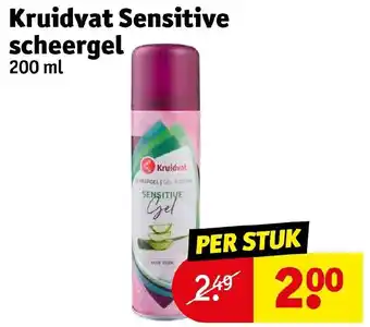 Kruidvat Sensitive scheergel 200 ml aanbieding