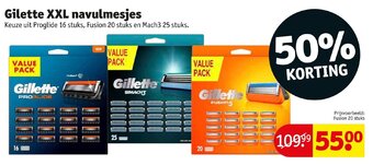 Kruidvat Gillette fusion 20 stuks aanbieding