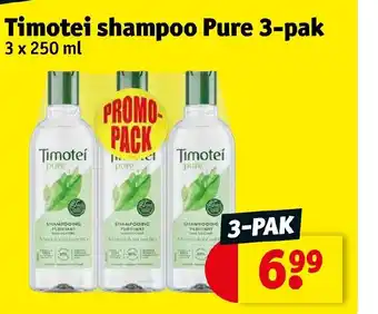 Kruidvat Timotei shampoo pure 3 x 250ml aanbieding