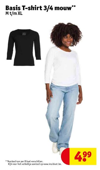 Kruidvat Basis t-shirt aanbieding