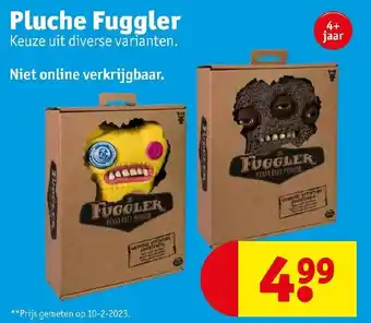Kruidvat Pluche fuggler aanbieding