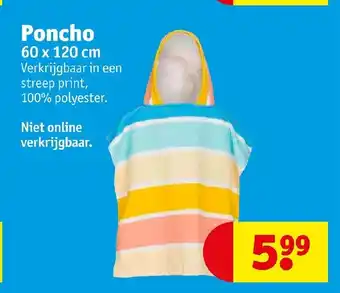 Kruidvat Poncho 60 x 120cm aanbieding