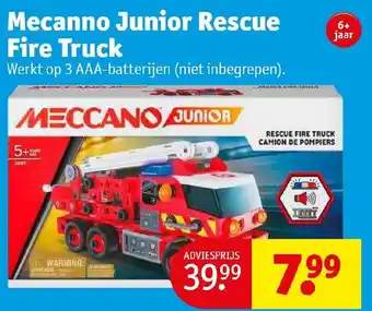 Kruidvat Mecanno junior rescue fire truck aanbieding