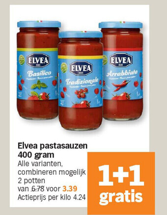 Elvea pastasauzen 400 gram